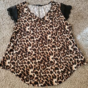 Shein Curvy Animal print top